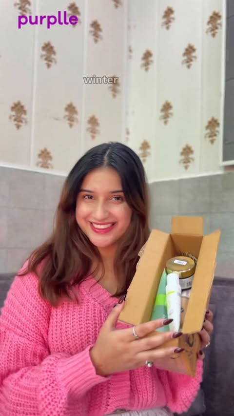 Instagram post by @ranaanalini for Purplle. Caption reads: Winter must-haves under ₹199? Yes, please!....