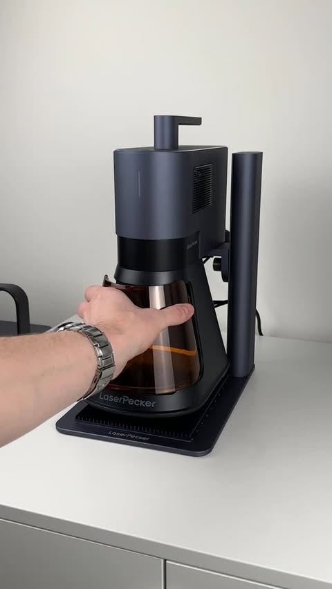 Instagram post by @engineerplace for LaserPecker. Caption reads: The LaserPecker LP5 comes packed with a powerful....