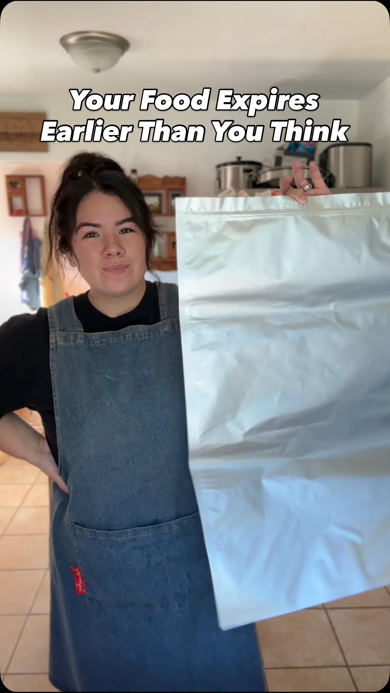 Instagram post by @kayla.janc for Wallaby Goods. Caption reads: Stop letting pantry staples go bad before you even....