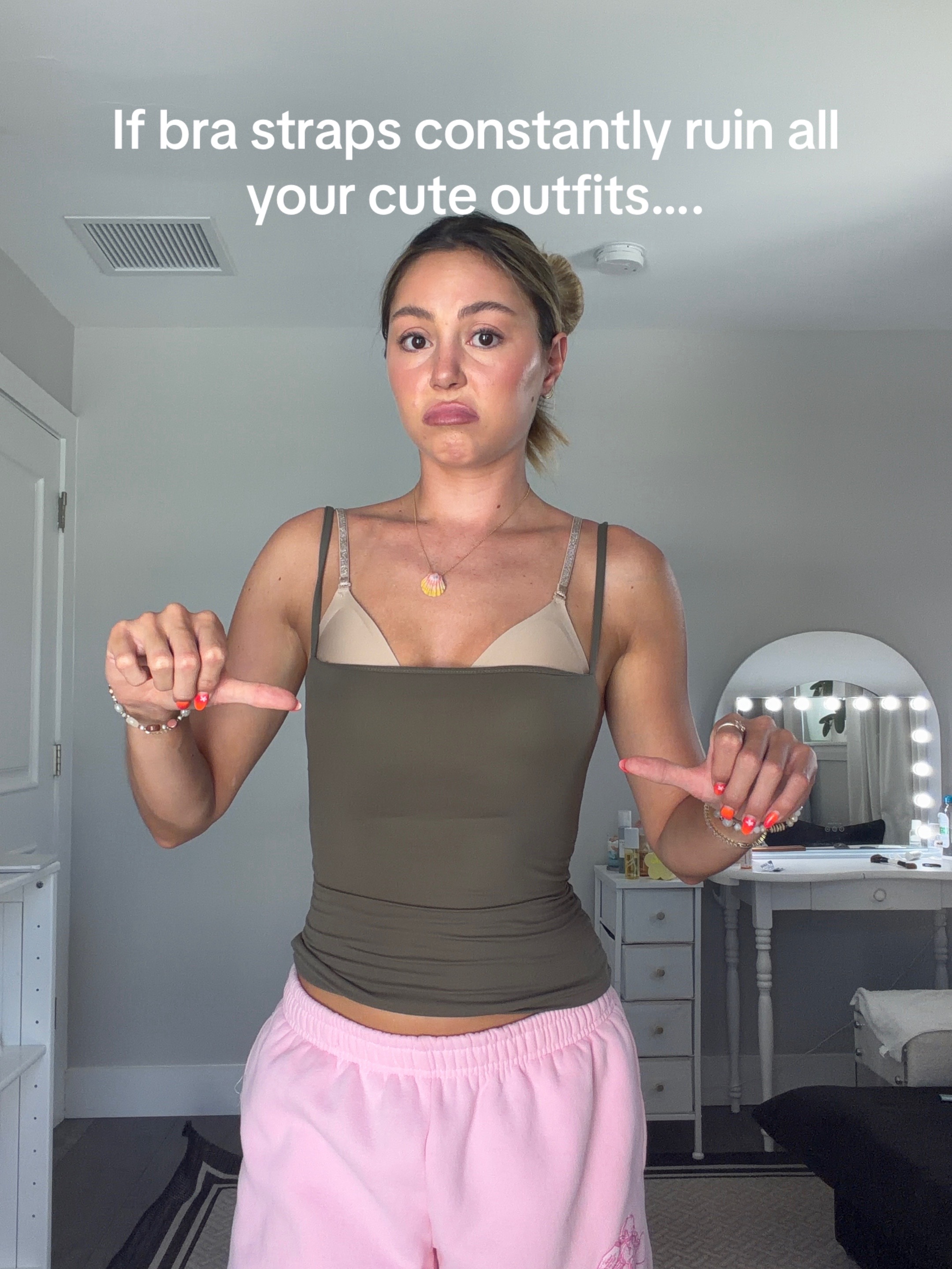 TikTok post by @shoppingwithbrin for Luckmeey. Caption reads: I owe it all to this strapless bra....