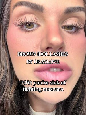 TikTok post by @everydaywhitneygee for Okay Love Lashes. Caption reads: [...] #lashclusters #diylashes #okaylovelashes....