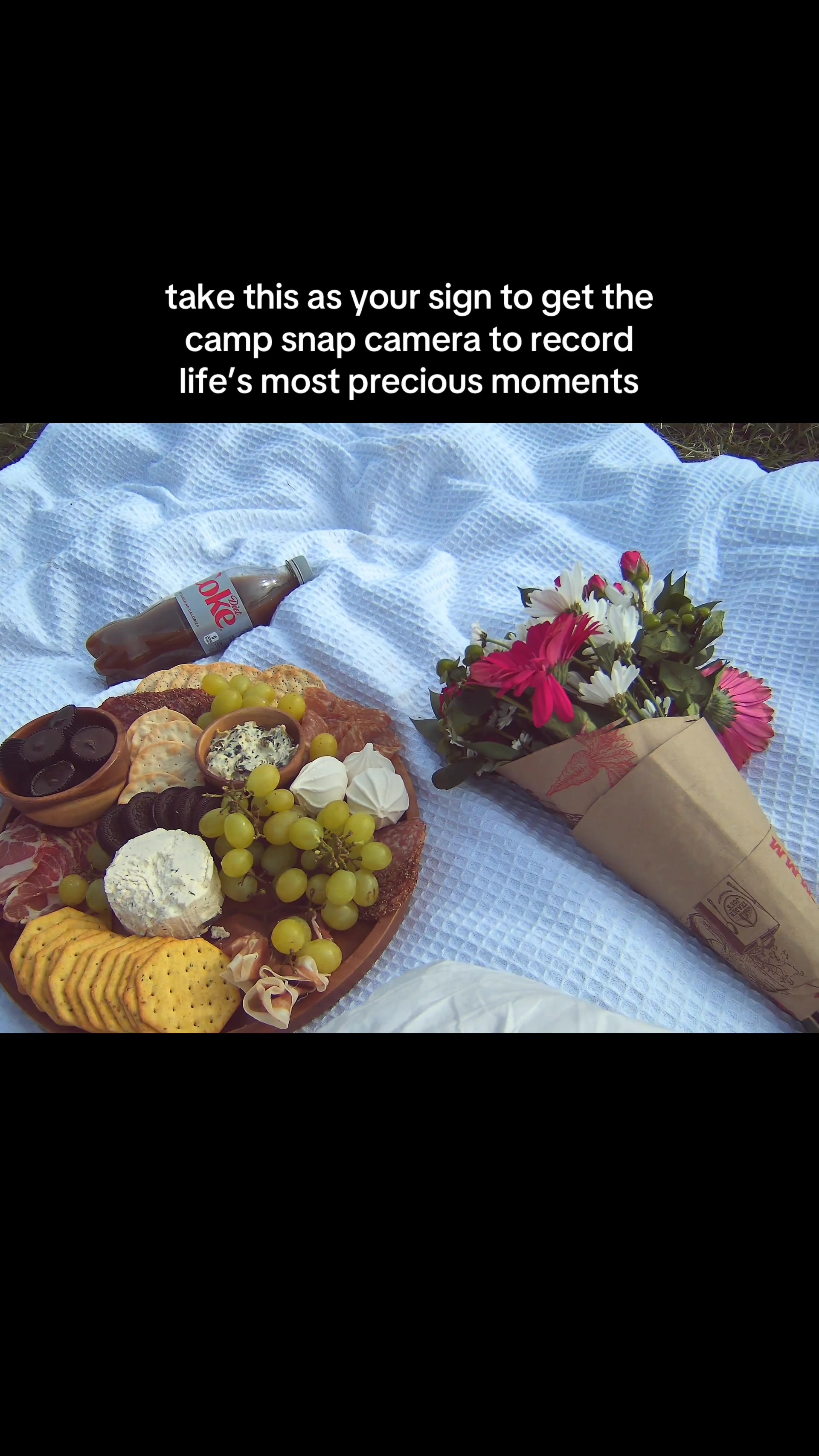 TikTok post by @ashbdance for CampSnap. Caption reads: [...] obsessed with you @Camp Snap Camera 🎥....