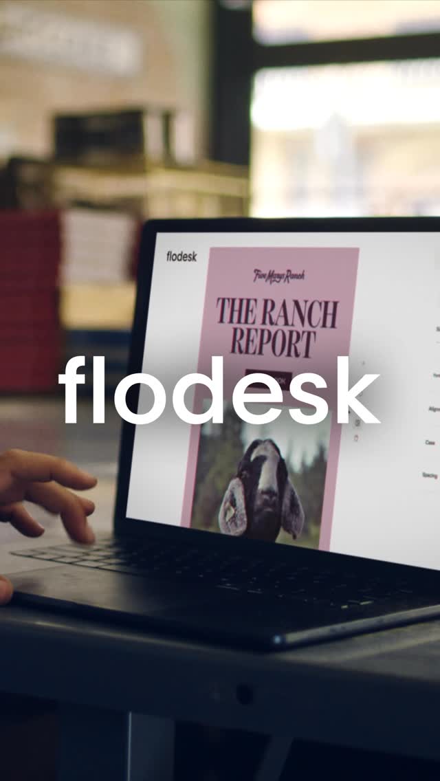 Instagram post by @fivemarys for Flodesk. Caption reads: We had so much fun teaming up with @flodesk, our....