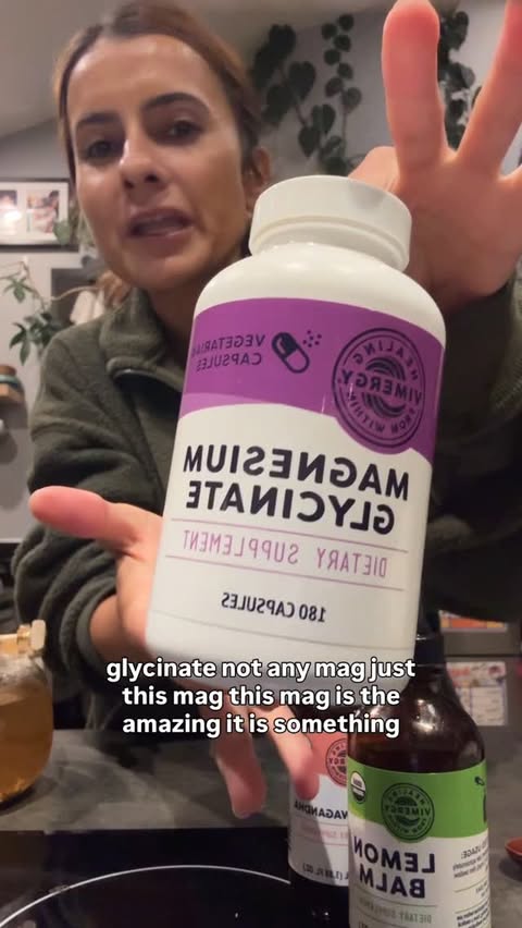 Instagram post by @healingfromtheinsidenout for Vimergy. Caption reads: [...] Magnesium glycinate Ashwagandha #ad #Vimergy....
