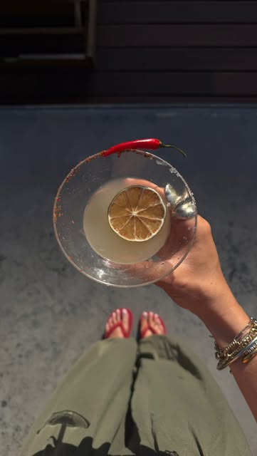 Instagram post by @carlyacton_ for River Island. Caption reads: life is good again🫒🍸🍋‍🟩💕 @riverisland....