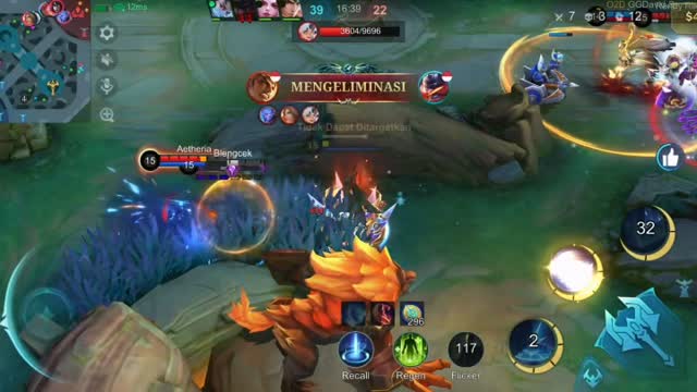 Instagram post by @latif.mlbb for Mobile Legends: Bang Bang. Caption reads: Review effect skill Aurora Candle's Vigil, cakeppp....
