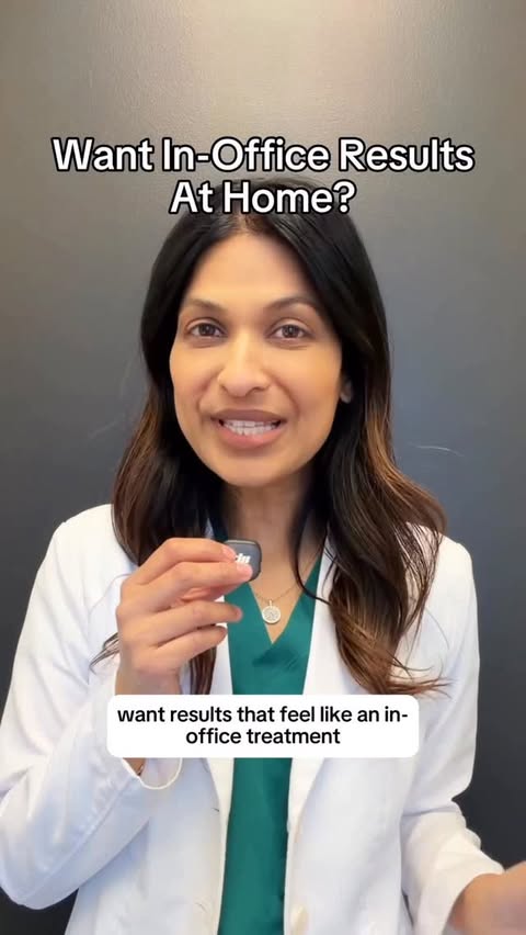 Instagram post by @geetayadavmd for Avène. Caption reads: Clinic-level results, without leaving home? Yes,....