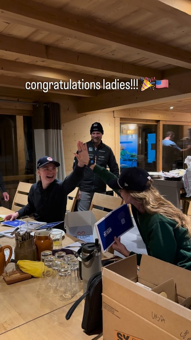 Instagram post by @usbiathlonteam for Xfinity. Caption reads: [...] 🎁🔒🇺🇸

Making @teamusa presented by....