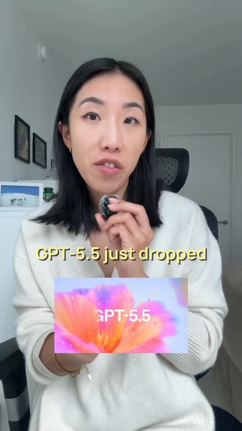 Instagram post by @careerhannah for OpenAI. Caption reads: OpenAI’s latest model GPT-5.5 just leveled up....