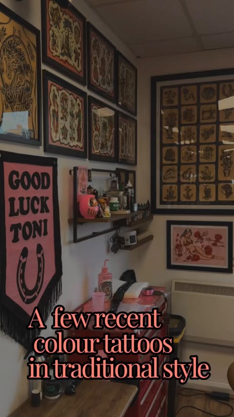 Instagram post by @goodlucktoni for Magnum Tattoo Supplies. Caption reads: [...] Wirral, UK Sponsored by....