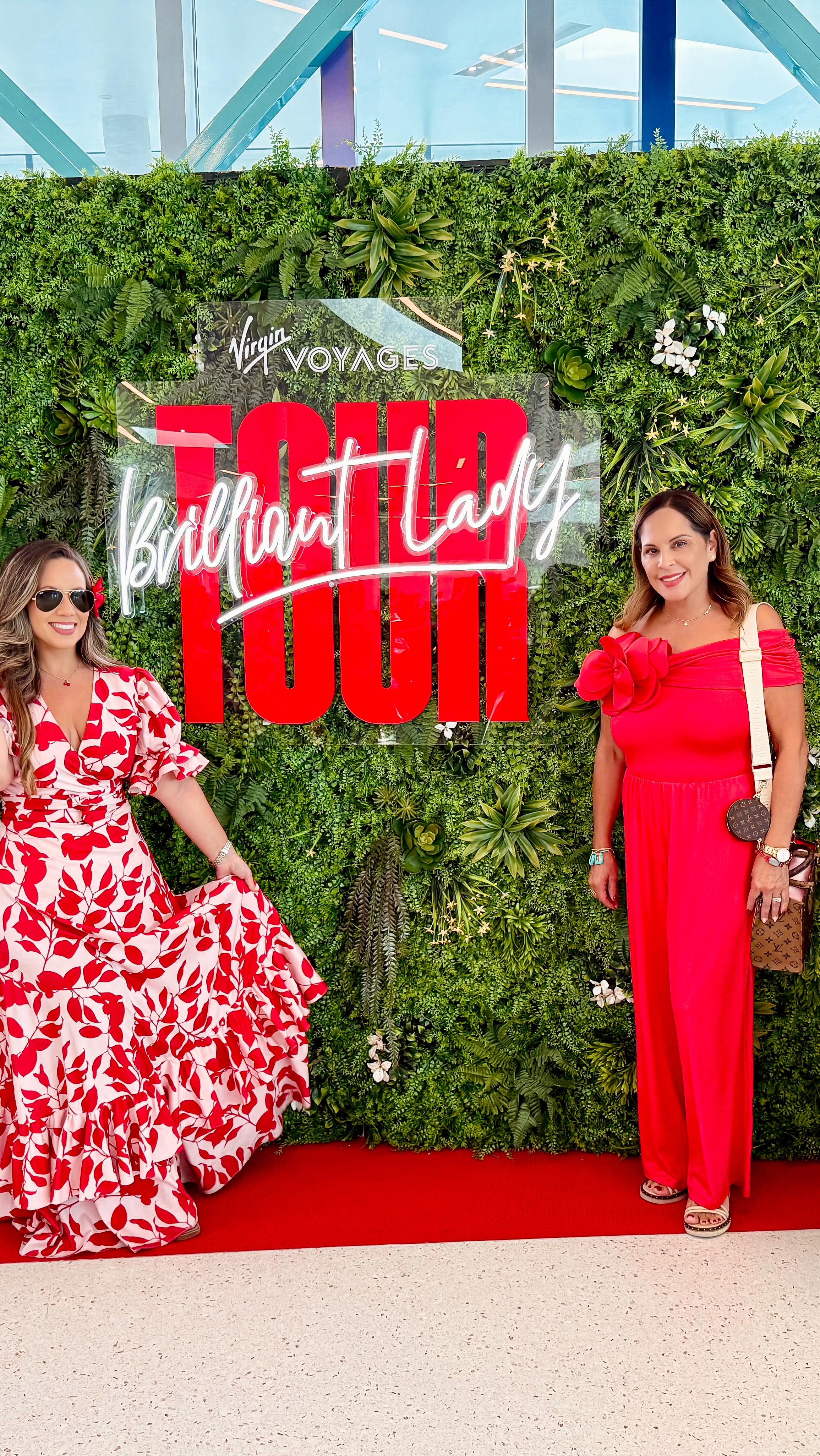 Instagram post by @glamvacayinsider for Virgin Voyages. Caption reads: Spoiler alert… we couldn’t resist meeting the new....