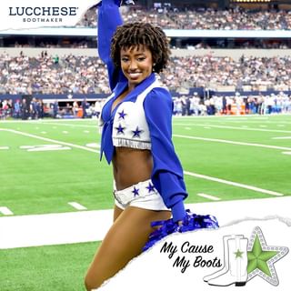 Instagram post by @kallysavon for Lucchese. Caption reads: [...] Health Awareness

#MyCauseMyBoots |....