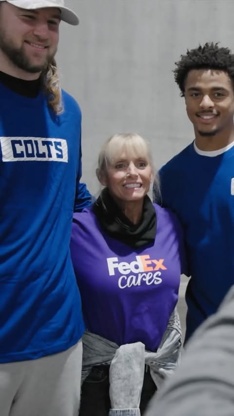 Instagram post by @t.warren44 for Feeding America. Caption reads: [...] @joshdowns, @t.warren44, @Colts and....