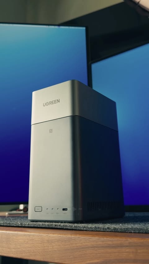 Instagram post by @landonbtw for Ugreen. Caption reads: [...] system like this for too long. Turns out....
