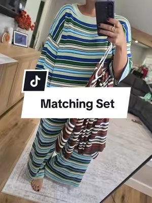 TikTok post by @akerns_yo for YeeZaa. Caption reads: [...] #ootd #momootd #loungeset @YeeZaa.