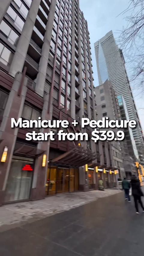Instagram post by @lifestylewithjulie.a for YYZ Daily. Caption reads: Pretty nails for ONLY $39.9 in downtown?! 💅👀 I....