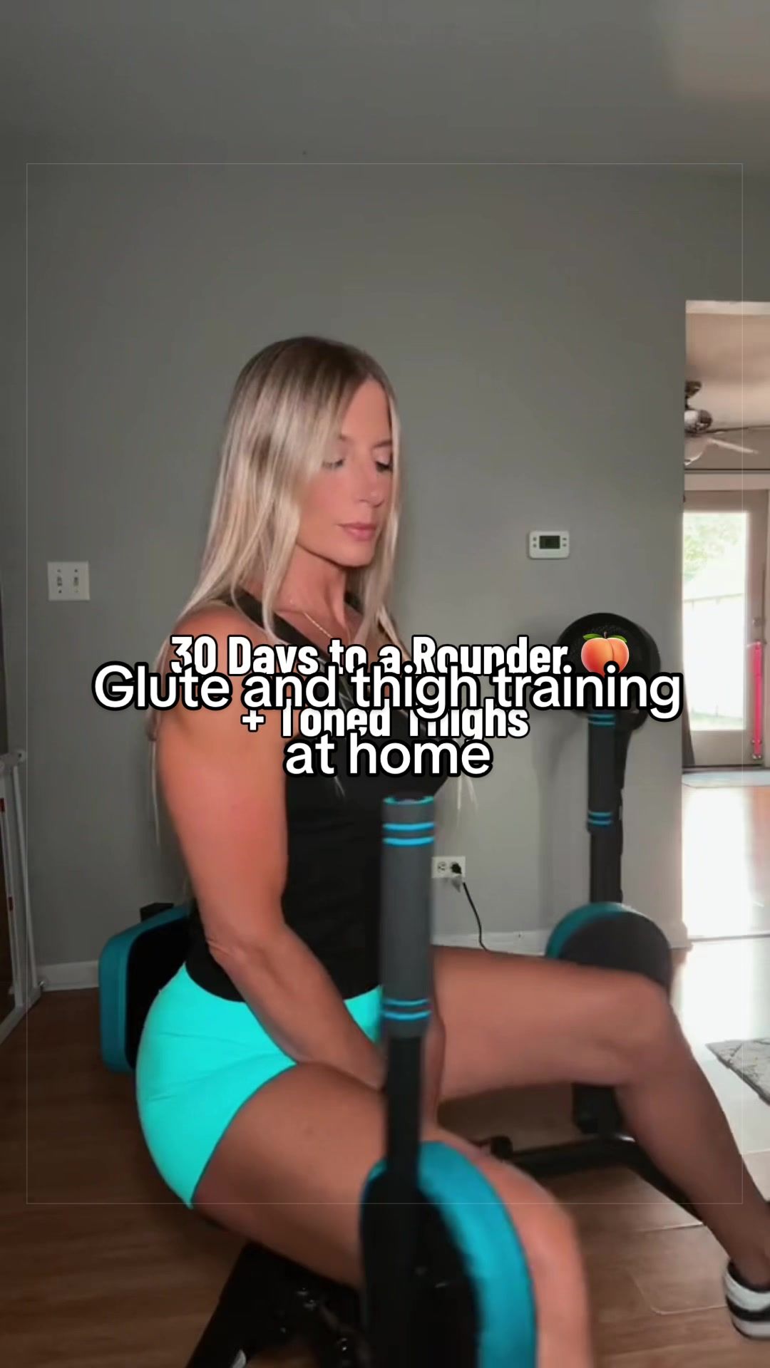 TikTok post by @annie_wellness_lifestyle for Merach Fitness. Caption reads: [...] and outer thighs right at home . @Merach....