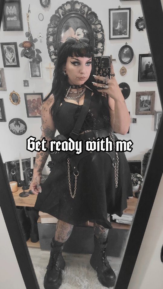 Instagram post by @itsdemonika for FANTASMAGORIA. Caption reads: New hair, new piercing 🖤
Have to get used to film....