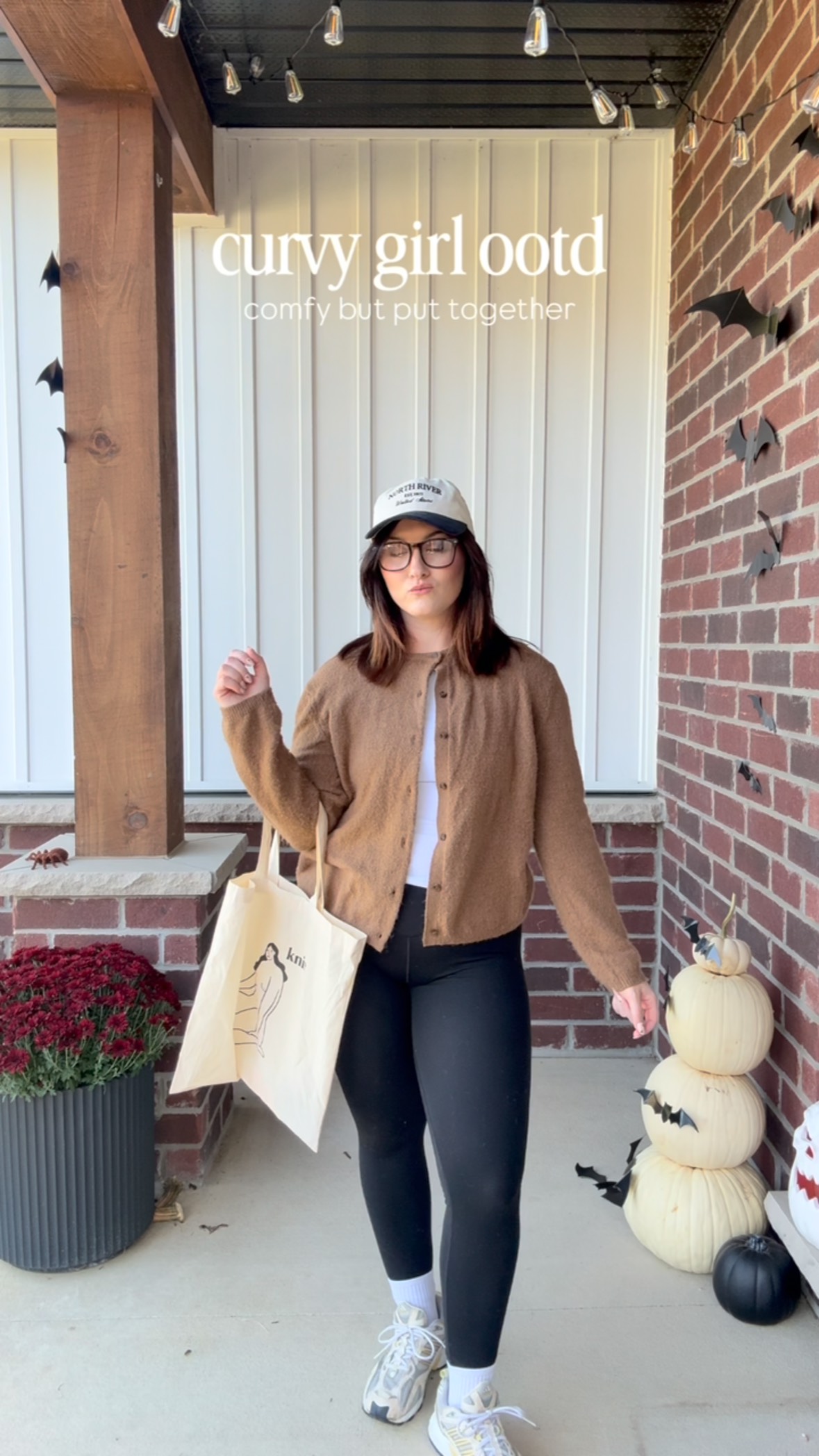 Instagram post by @kealykeating for SmartBuyGlasses. Caption reads: ft my cute new fall porch setup 🦇🎃🤎

Some days....