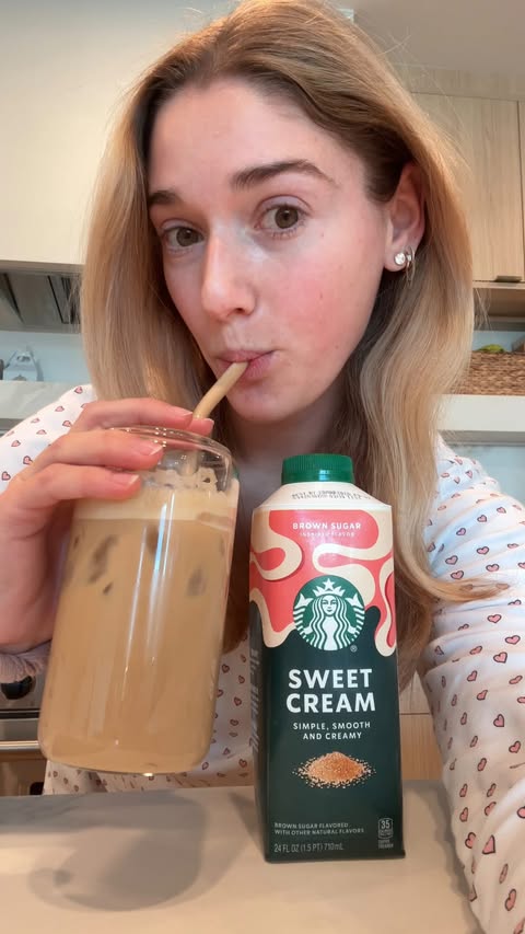 Instagram post by @thedailyschvitz for Starbucks. Caption reads: [...] with this new, cafe-favorite @starbucks....