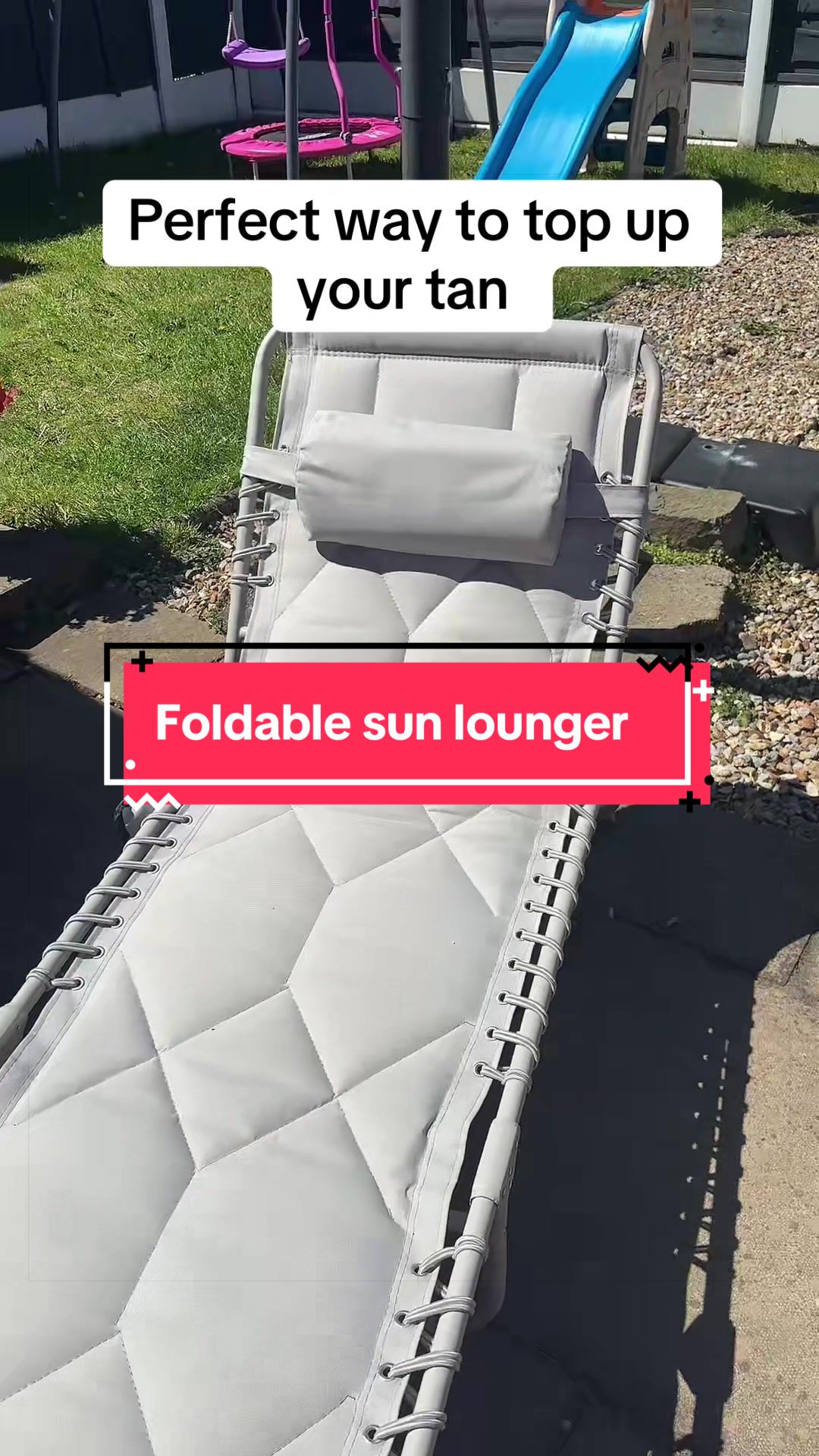 TikTok post by @rachyg85 for Keplin. Caption reads: Looking for a comfy sunlonger then this @Keplin....