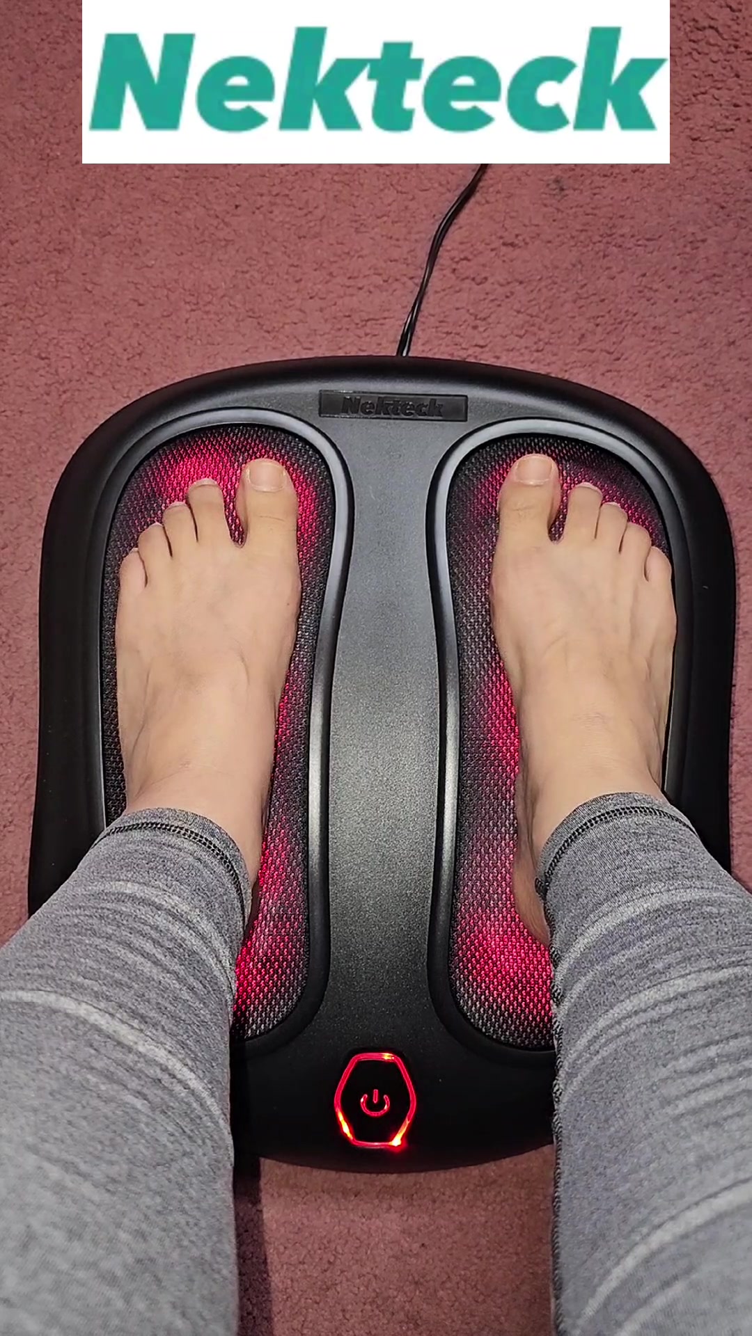 TikTok post by @mayis18 for Nekteck. Caption reads: @nekteck_official #nekteck #massager #footmassage....