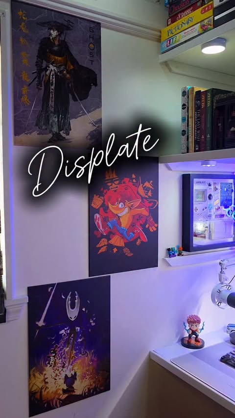 Instagram post by @insomnomadic for Displate. Caption reads: [...] new additions to the setup!! Thanks to....