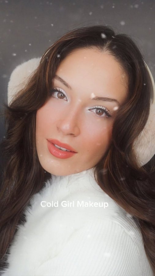 Instagram post by @bilgealtintas7 for Callista Beauty. Caption reads: Cold Girl Makeup ❄️ That time of year again ✨....