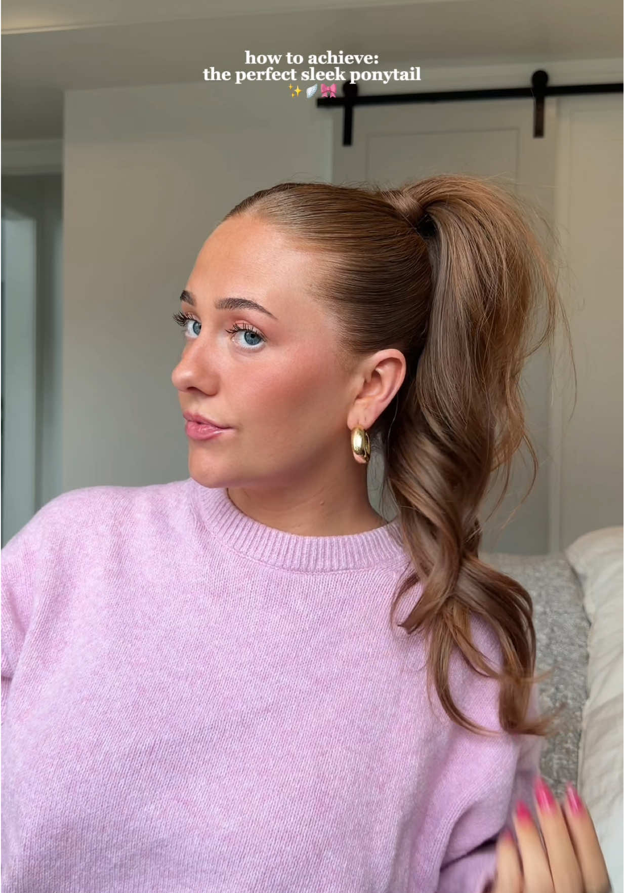 TikTok post by @sydnie_green for Emi Jay. Caption reads: The sleekest hair brought to you by @Emi....