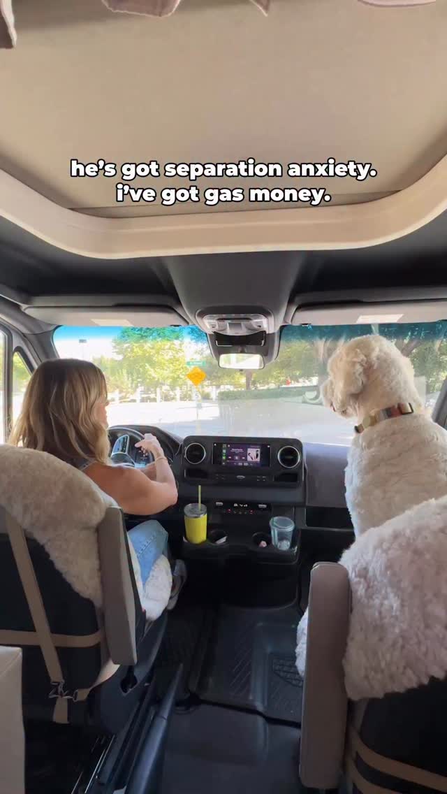 Instagram post by @trishsuhr for Camping World. Caption reads: So here we are. 🚐.