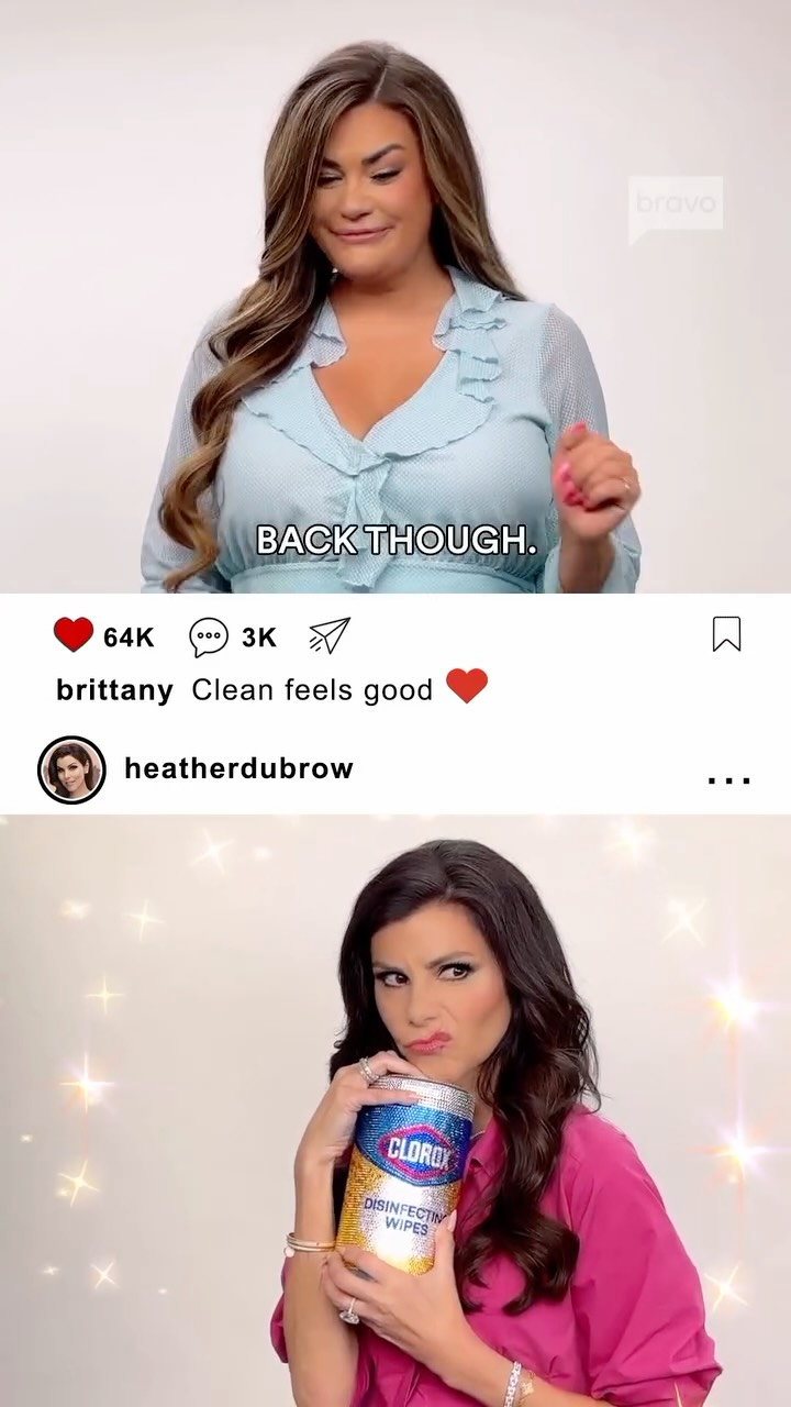 Instagram post by @heatherdubrow for Clorox. Caption reads: Clean feels good with the new, gentle scent of....