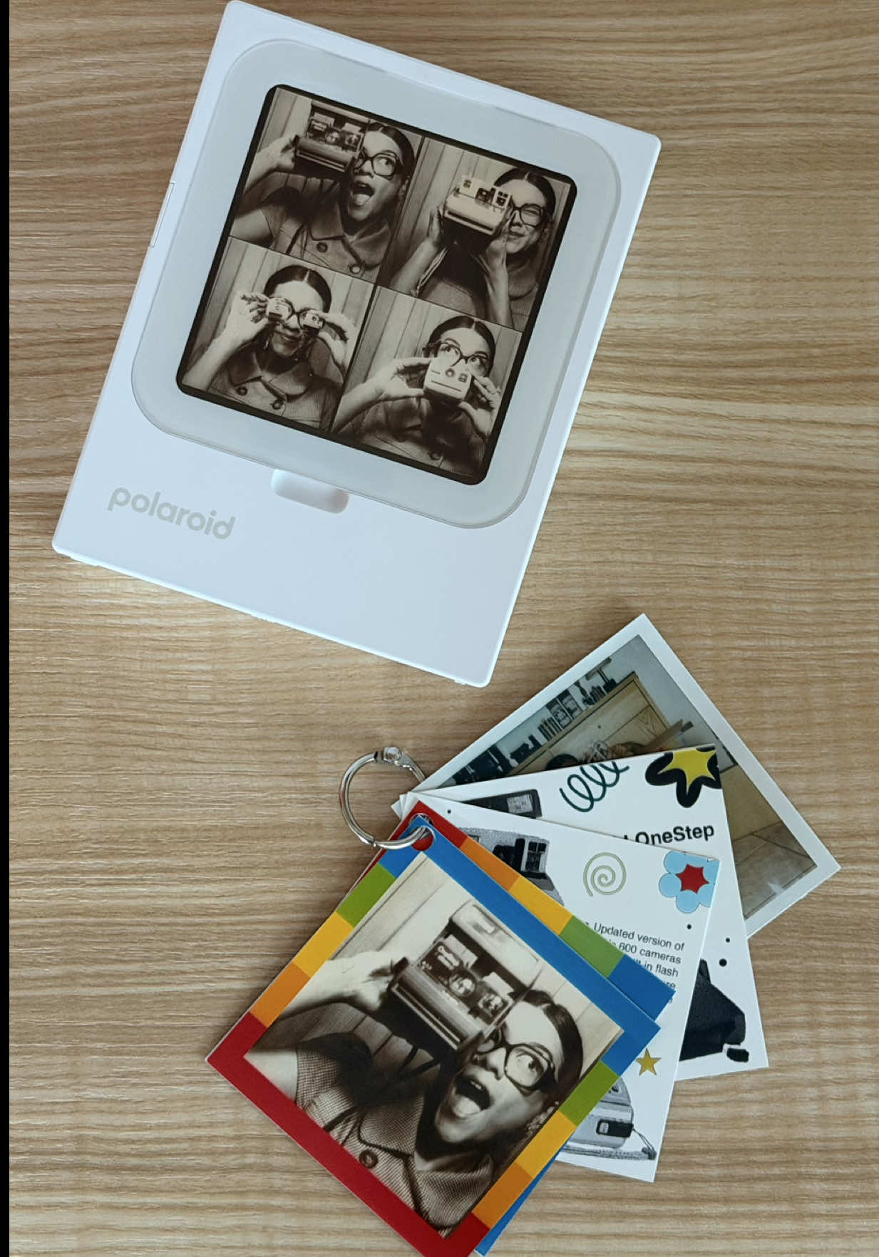 TikTok post by @fridadrodriguez for Polaroid. Caption reads: made a zine of my polaroid camera collection with....