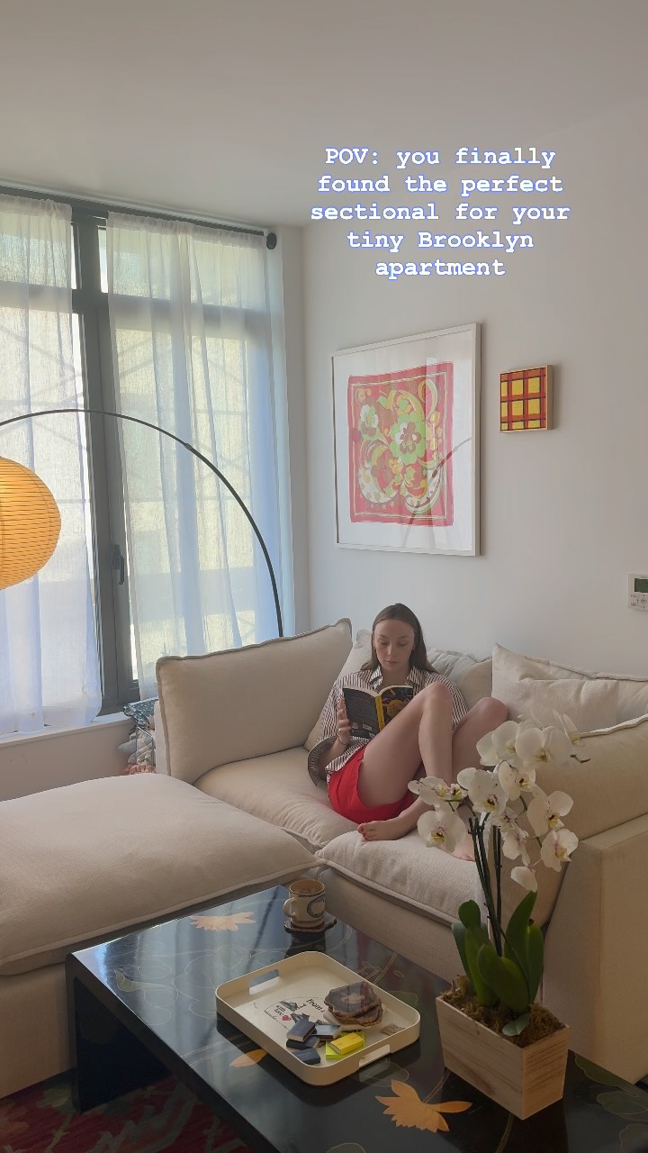 Instagram post by @erikaveurink for Sundays. Caption reads: This @sundaysfurniture sectional 🤝 my third [...].