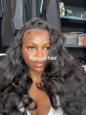 TikTok post by @asiakyree for Recool Hair. Caption reads: Love a good half wiggg @Recoolhair 💗 #fyp....