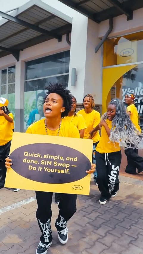 Instagram post by @dancegodlloyd for MTN South Africa. Caption reads: No need to wake up very early for a queue! 😃🫶🏻....