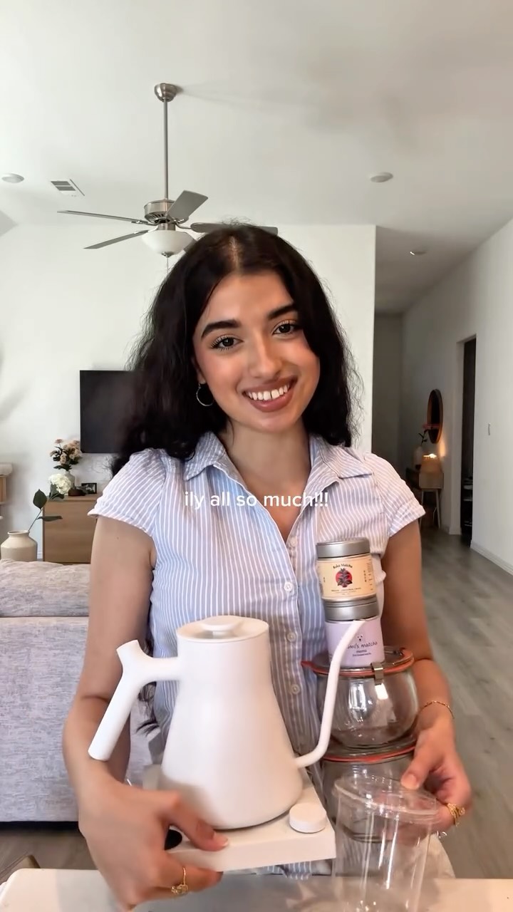 Instagram post by @yasminesmatcha for Fellow. Caption reads: unbox matcha PR with me including fellow kettle +....