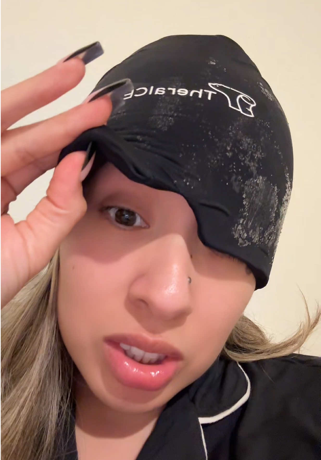 TikTok post by @marvelous095 for TheraICE. Caption reads: [...] things I ever found for headaches 😖....