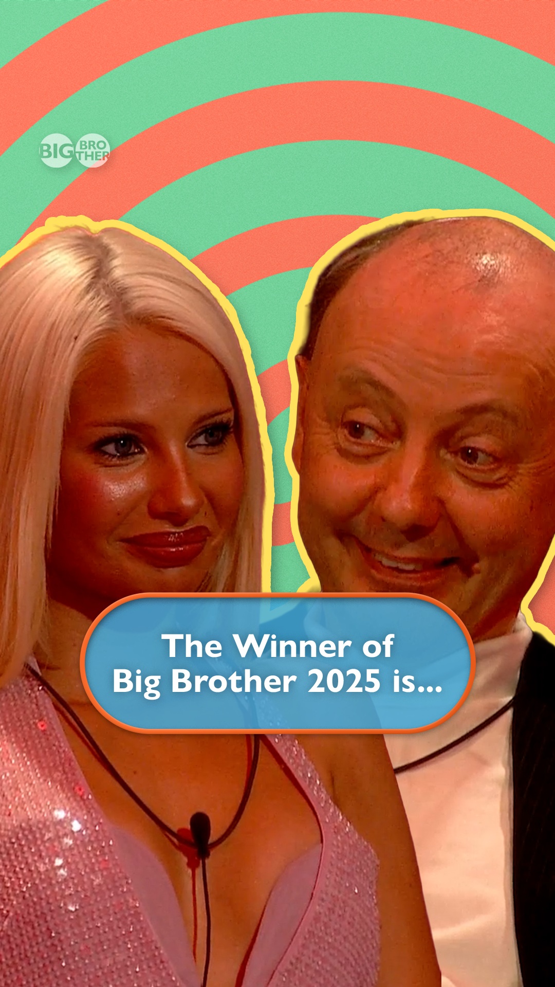 Instagram post by @bbuk for ITV. Caption reads: The moment your Big Brother 2025 WINNER was....