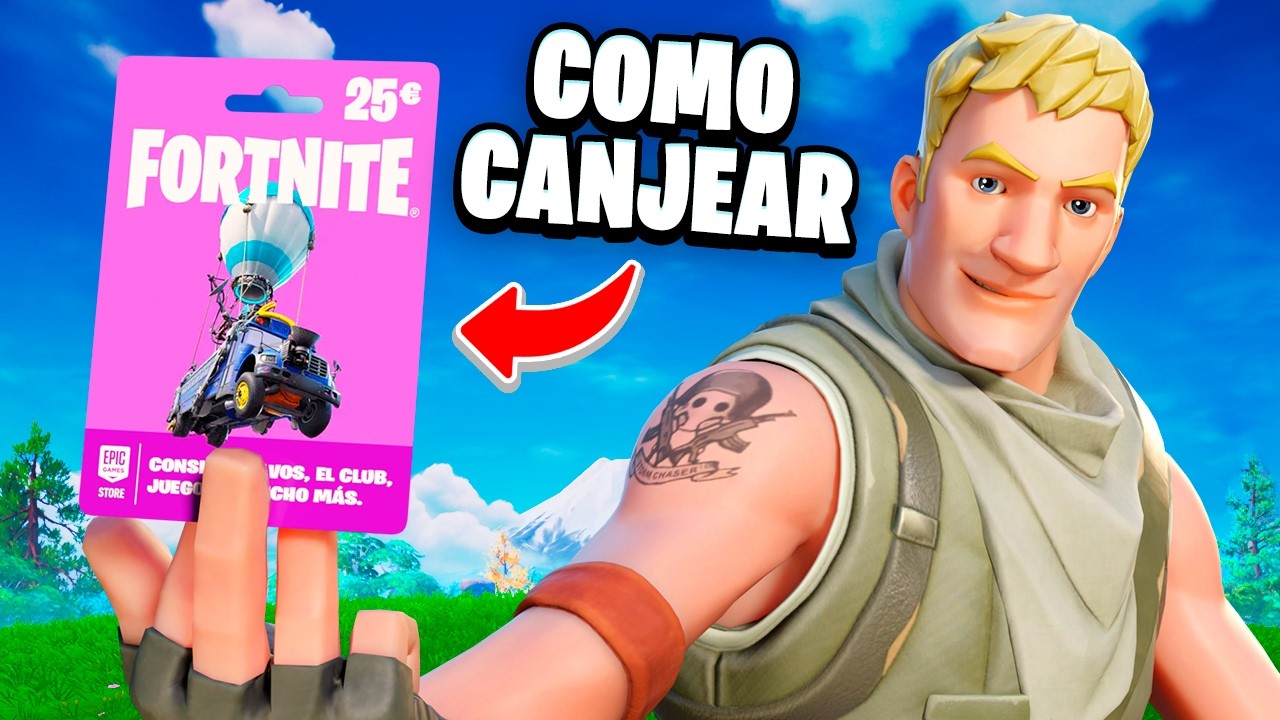 YouTube post by @Hiperman for Epic Games. Caption reads: HOW TO REDEEM NEW FORTNITE GIFT CARDS.