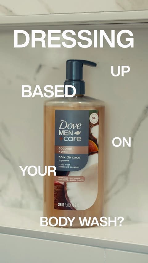 Instagram post by @brandon.win for Dove Men+Care. Caption reads: [...] & Guava with a Fall state of mind.....