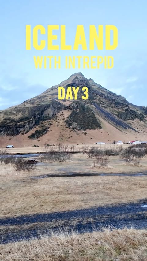 Instagram post by @stubbosfits for Intrepid Travel. Caption reads: Iceland with @intrepidtravel day 3 Pt.1 - Another....