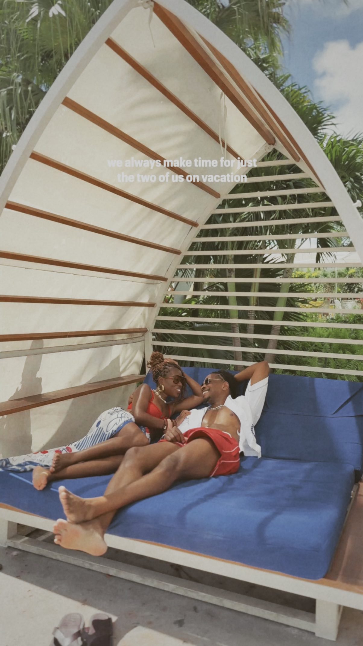 Instagram post by @missenocha for Beaches Resorts. Caption reads: You learn to find your pockets when you take your....