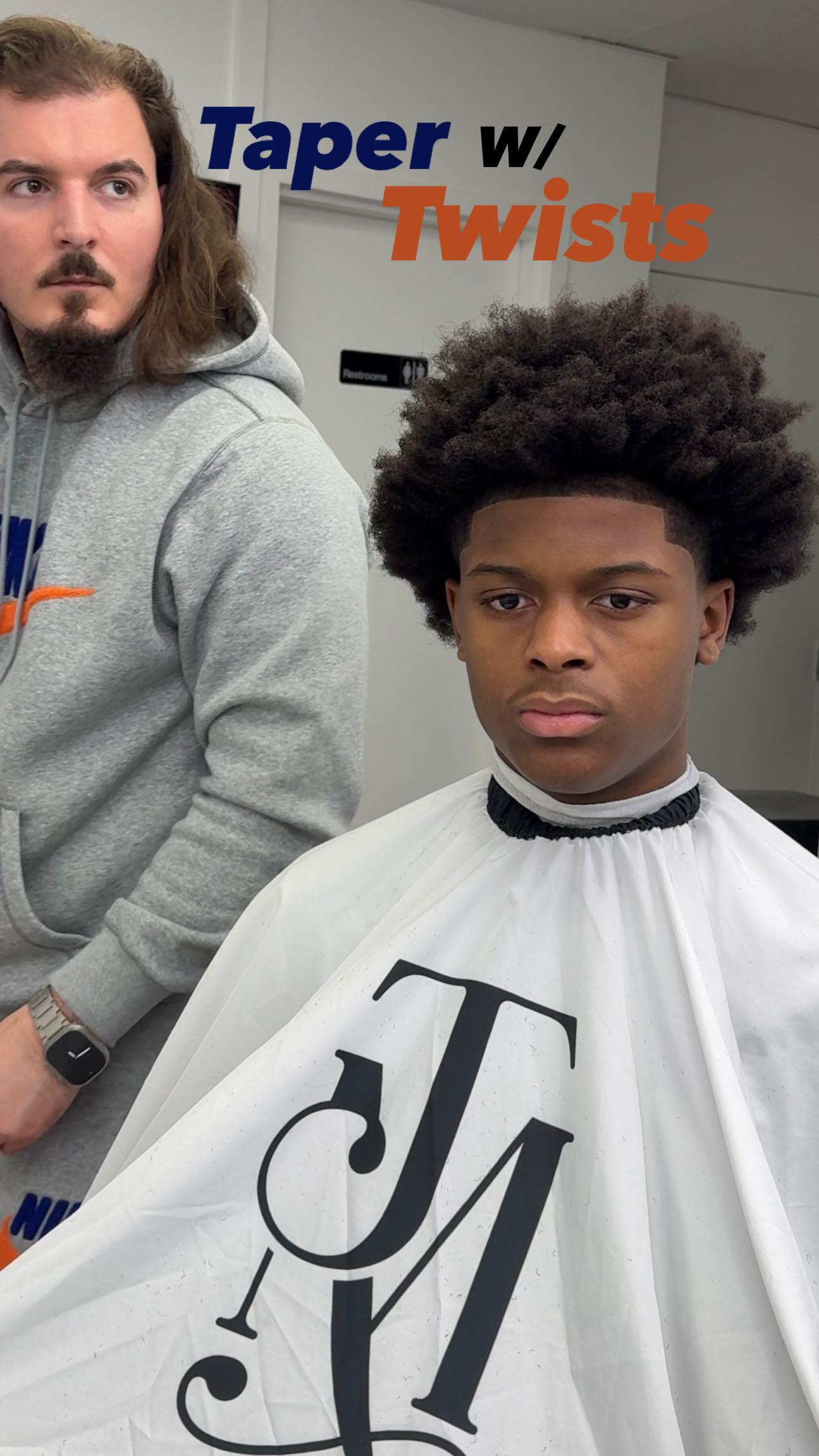 Instagram post by @tonymiamithebarber for Scotch Porter. Caption reads: Versatile haircut for either twists on top or....