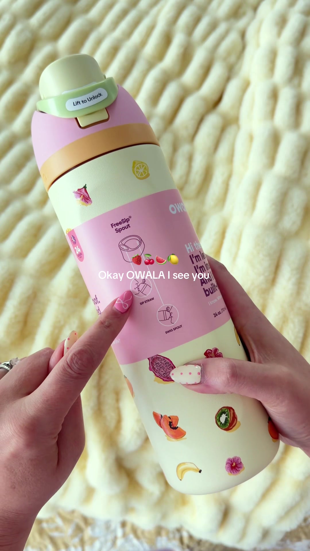 TikTok post by @kierra_b_lifestyle for Owala. Caption reads: Okay @Owala the birthday bash collection is [...].