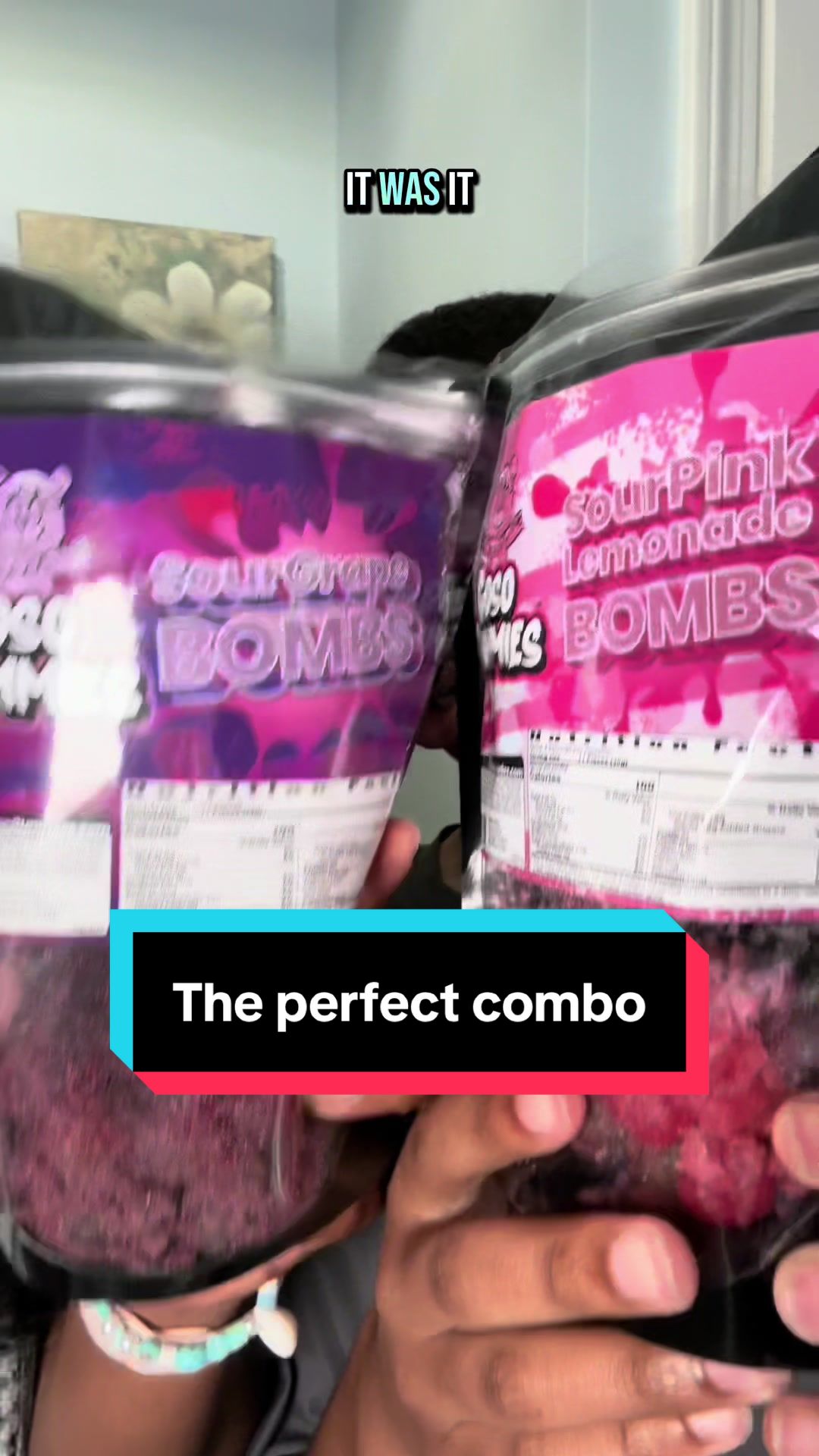 TikTok post by @the.quiet.hustler5 for Goso Gummies. Caption reads: Sour grape and sour pink lemonade goso gummies....
