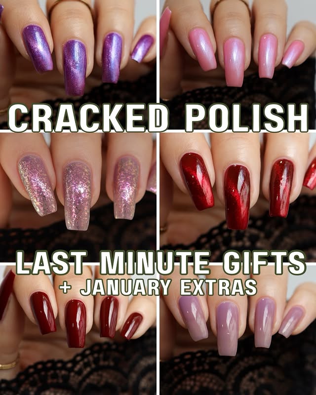 Instagram post by @polishedbookworm for Cracked Polish. Caption reads: [...] Swipe for more photos/video of Cracked....
