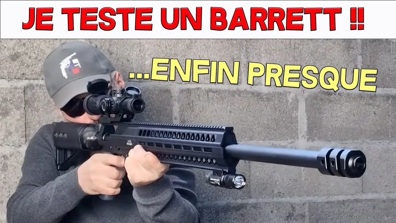 YouTube post by @PaulLEFEBVREarme for VEVOR. Caption reads: Je teste un BARRETT PCP ... Très très grosse....