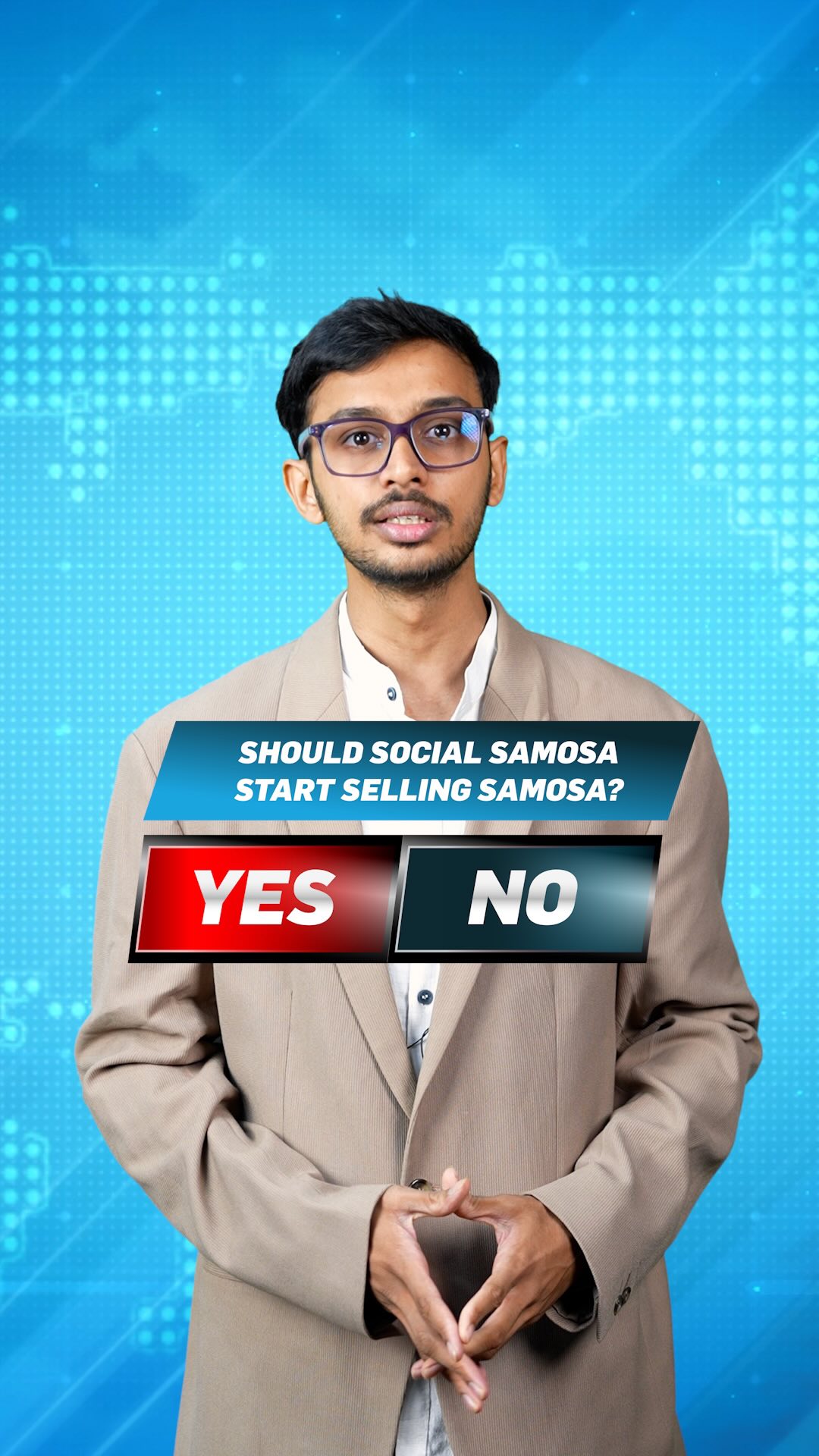 Instagram post by @socialketchup for Social Samosa. Caption reads: Should Social Samosa start selling Samosas?.