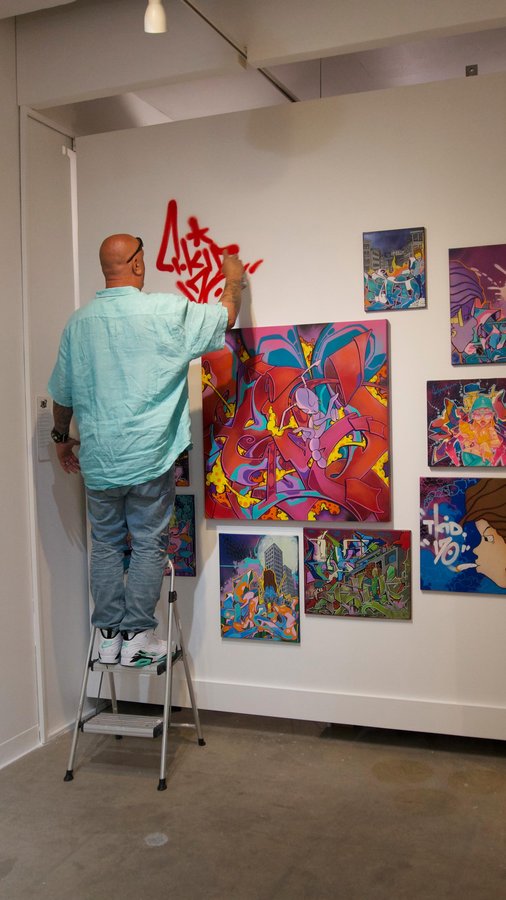 Instagram post by @tkid170 for Museum of Graffiti. Caption reads: The April 5th opening party for our latest exhibit....