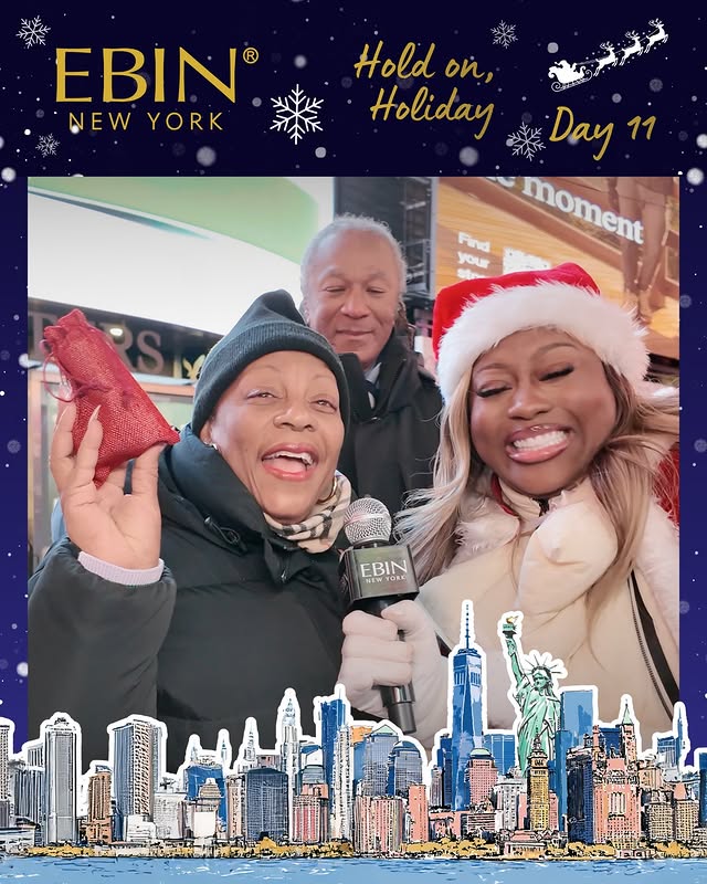 Instagram post by @sexxystaceface for Ebin New York. Caption reads: Holiday szn = the era of bold braids, shiny....